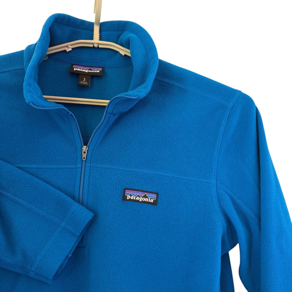 Patagonia Micro D Quarter-Zip Fleece Pullover Blue Mens Small 26175 FA16